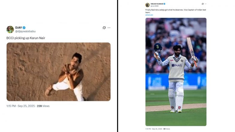 Fans Give Mixed Reactions As India National Cricket Team Announce Squad For Upcoming IND vs WI Test Series 2025