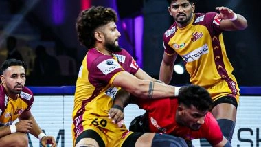 PKL 2025: Bengaluru Bulls Make It Four in a Row As Ganesha Hanamantagol’s Final Raid Stuns Telugu Titans in Southern Derby Thriller