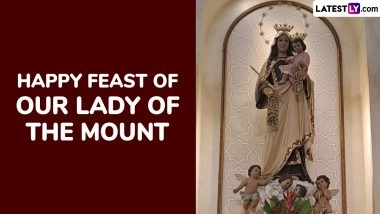 Happy Feast of Our Lady of the Mount Images For Mount Mary Fair 2025: Share HD Wallpapers of Basilica of Our Lady of the Mount To Celebrate Bandra Fair in Mumbai