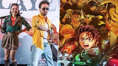 ‘Demon Slayer: Infinity Castle’: Rashmika Mandanna Turns Cosplayer Tanjiro Kamado at Screening in Mumbai; Twitter Calls the Anime Film ‘Breathtaking’ As Midnight Shows Sell Out Across India (View Posts)