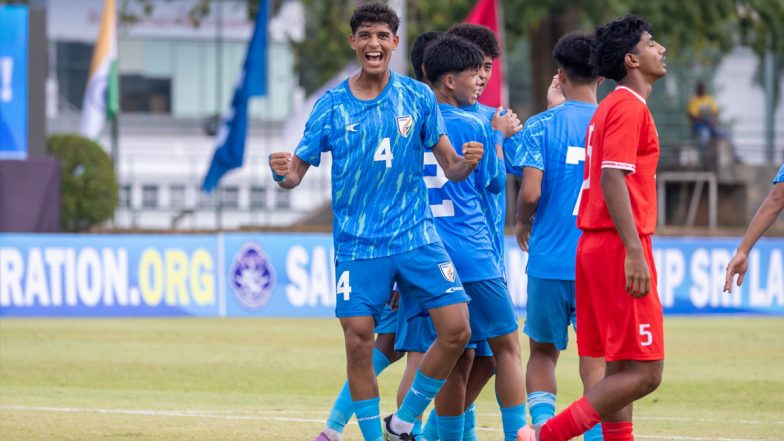SAFF U17 Championship 2025: Dallalmuon Gangte Scores Brace As India Thrash Maldives 6–0 in Tournament Opener