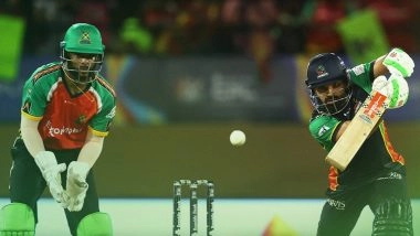 St Kitts and Nevis Patriots Beat Guyana Amazon Warriors by Five Runs in CPL 2025; Mohammad Rizwan, Naseem Shah Shine As SNP Remain Alive In Playoffs Race