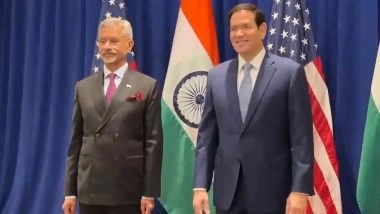EAM S Jaishankar Meets US State Secretary Marco Rubio in New York on Sidelines of 80th UNGA (Watch Video)