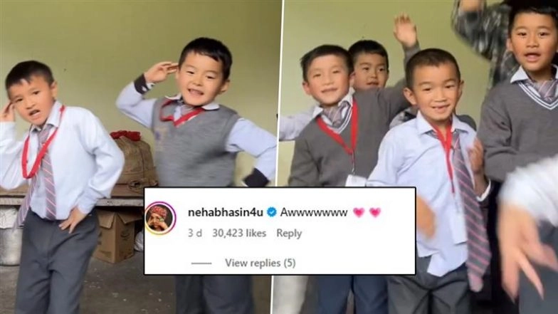 Cutest ‘Thumak Thumak’ Instagram Reel Gets Love From Singer Neha Bhasin, Sikkim Teacher Shares Adorable Video of Her Students Doing Hook Step of ‘Jutti Meri Jandiye’ Song