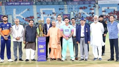 UP T20 League 2025 Final: Uttar Pradesh Chief Minister Yogi Adityanath Motivates Players During Closing Ceremony (See Post)