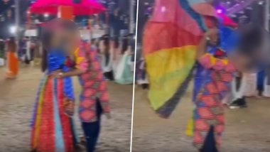 NRI Couple Kiss at Vadodara United Way Garba for Social Media Reel; Apologise After Viral Video Sparks Outrage