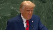 Donald Trump Reiterates &lsquo;US Ended India-Pakistan Conflict&rsquo; Claim During UN Address (Watch Video)