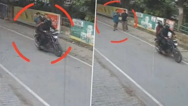 Ghaziabad: Armed Bike-Borne Miscreants Snatch Man’s Chain During Morning Walk in UP, Police Respond After CCTV Video Surfaces
