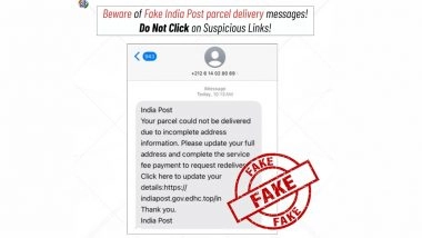 Did You Receive an SMS About India Post Package Delivery Failure? PIB Fact Check Debunks Fake Message