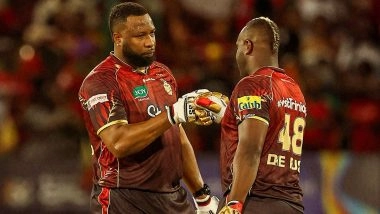 Kieron Pollard Slams Fastest Half-Century of CPL 2025, Achieves Feat Off 17 Balls During Guyana Amazon Warriors vs Trinbago Knight Riders Match