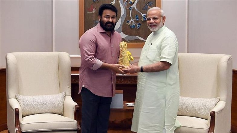 ‘Truly Inspiring’: PM Narendra Modi Congratulates Malayalam Superstar Mohanlal on Receiving Dadasaheb Phalke Award 2023