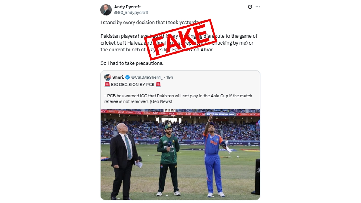 Fact Check News | Fact Check: Here's the Truth About Andy Pycroft's X ...