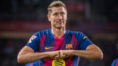 La Liga 2025–26: Robert Lewandowski, Jules Kounde on Target As Barcelona Beat Real Sociedad 2–1 To Go Top of Points Table (Watch Goal Video Highlights)