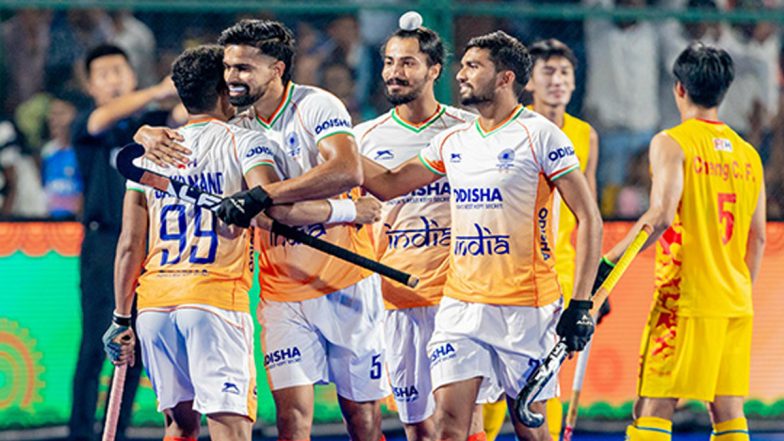 Asia Cup 2025: Abhishek Nain Scores Brace As India Beat China 7–0 in Men’s Hockey To Set Up Final Against Korea (Watch Goal Video Highlights)