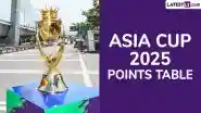 Asia Cup 2025 Points Table Updated With Net Run Rate: Sri Lanka, Bangladesh Qualify From Group B; Afghanistan Eliminated