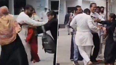 Rampur: Woman Assaults Husband With Slippers After He Gives ‘Triple Talaq’ Outside Uttar Pradesh Court, Video Goes Viral