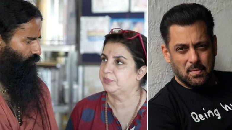 &lsquo;Vo Bhi 1BHK Me Rehta Hai&rsquo;: Farah Khan&rsquo;s Fun Visit to Baba Ramdev&rsquo;s Ashram Sparks Salman Khan Comparison; Bhaijaan Receives Warm Welcome in Ladakh