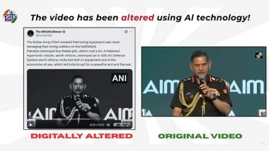 Did Indian Army Chief General Upendra Dwivedi Admit Losing Rafale Jets and S-400 Systems During Operation Sindoor? PIB Fact Check Debunks AI-Manipulated Video