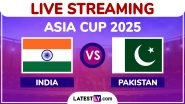 India vs Pakistan, Asia Cup 2025 Free Live Streaming Online: How To Watch IND vs PAK T20I Cricket Match Live Telecast on TV in India?
