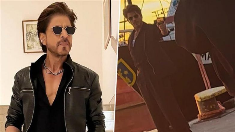 Shah Rukh Khan&rsquo;s &lsquo;King&rsquo; Look Leaked! SRK Dazzles in Black Suit While Shooting Action Sequence for Siddharth Anand&rsquo;s Upcoming Film (See Pics)