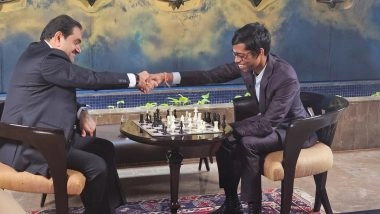 Rameshbabu Praggnanandhaa Plays Game of Chess With Adani Group Chairperson Gautam Adani (See Post)