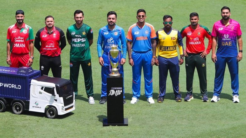 Suryakumar Yadav, Salman Ali Agha and Other Team Captains Pose With Asia Cup 2025 Trophy Ahead Of Tournament Opener (See Pic)