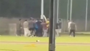 Ghaziabad Cricket Match Turns Violent as Wide-Ball Decision Leads to Life-Threatening Attack on Umpire, Victim Beaten With Cricket Bat (Watch Video)