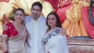 Navratri 2025: Rani Mukerji, Kajol and Ayan Mukerji Come Together for Durga Puja 2025 Festivities (Watch Video)