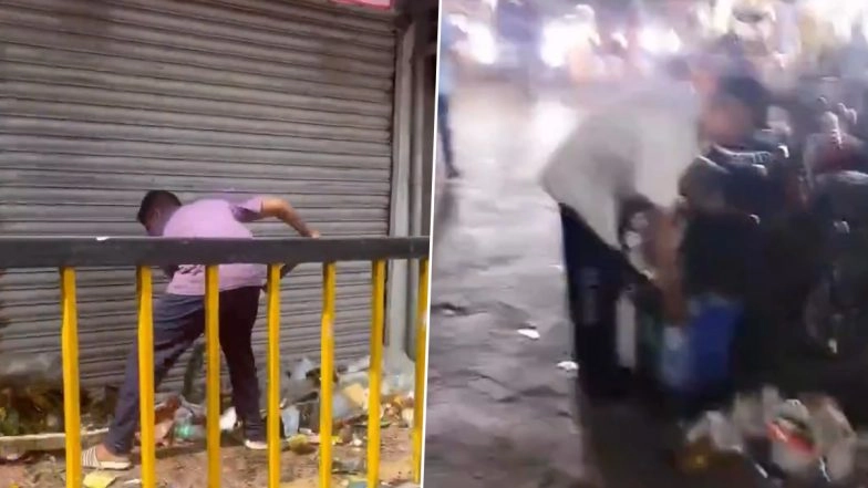 Assam Shopkeeper Wakes Up to Pile of His Own Garbage After Tinsukia Municipal Board Dumps It Back at His Store for Repeated Roadside Littering; Video Goes Viral