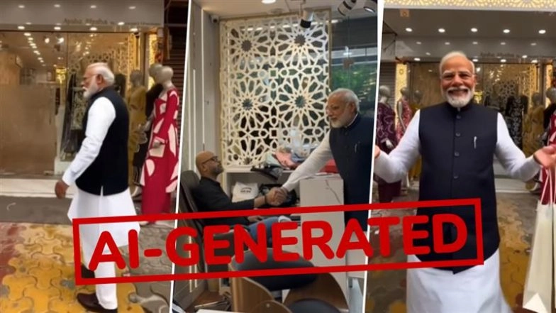 Delhi Store Uses AI to Show PM Modi Visiting Shop, Netizens Question Legality