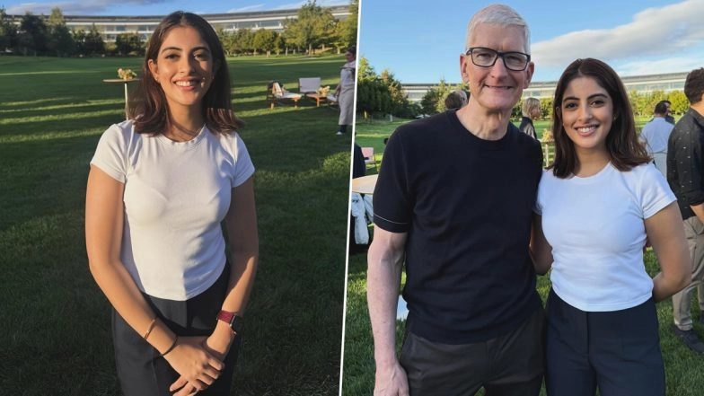 Navya Naveli Nanda Visits Apple Park, Shares Moments With Tim Cook Ahead of iPhone 17 Launch Event (View Post)