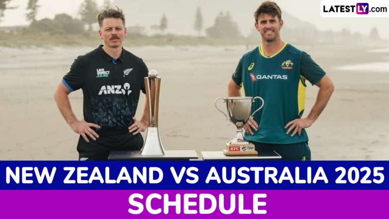 New Zealand vs Australia 2025: Schedule, Venue, Squads, Live Streaming, Telecast Details and All You Need To Know About NZ vs AUS Chappell-Hadlee T20I Series