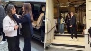 Paris Fashion Week 2025: Stylish Aishwarya Rai Bachchan Poses With Fans Ahead of L&rsquo;Oreal Fashion Show, Daughter Aaradhya Bachchan in Tow (Watch Videos)