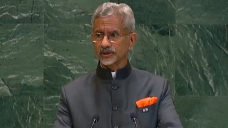 ‘Epicentre of Global Terrorism’: EAM S Jaishnkar Slams Pakistan at UNGA Meet in New York (Watch Video)