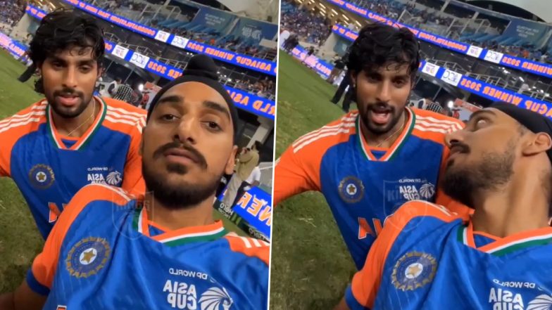 IND vs PAK, Asia Cup 2025 Final: Arshdeep Singh and Tilak Varma Recreate Viral ‘Final Match, What’s Happening?’ Moment After India's Five-Wicket Win Over Pakistan (Watch Video)