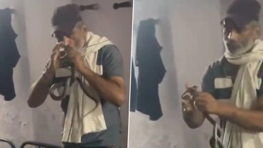 Snake Attack in Indore: Constable Dies After Cobra Bite While Trying To Catch Reptile in Madhya Pradesh; Video Surfaces