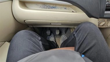 ‘Don’t Press Them!’ Uber Rider Shocked to Find Extra Brake and Clutch Pedals on Passenger Side, Learns Car Doubles as Driving School Vehicle (See Pic)