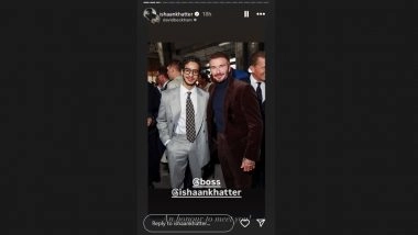 ‘Homebound’ Actor Ishaan Khatter Meets With David Beckham at Milan Fashion Week 2025, Star Duo Clicks Picture at BOSS SS26 Show