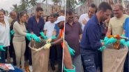 Akshay Kumar Participates in Clean-Up Drive at Juhu Beach Organised by Amruta Fadnavis Post Ganesh Chaturthi 2025 Celebrations (Watch Video)