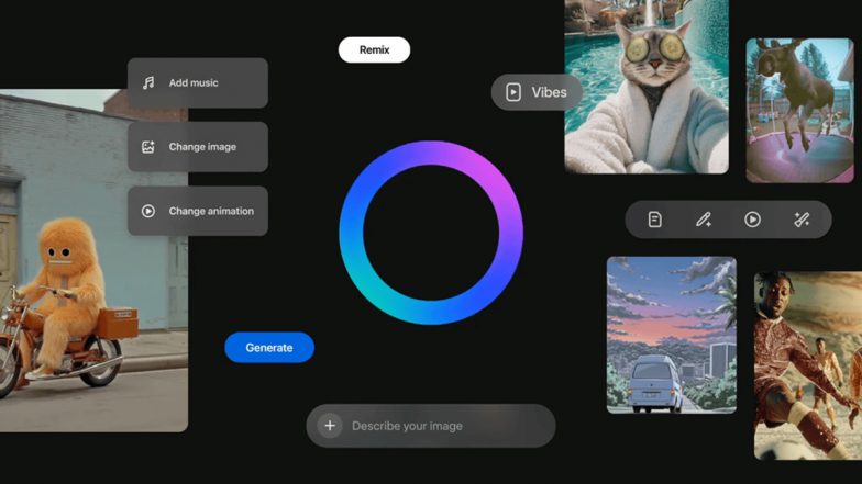 Meta Vibes: Mark Zuckerberg-Run Platform Rolling Out New Feed of AI Videos in the Meta AI App and Web To Create and Share Short Form AI-Generated Videos