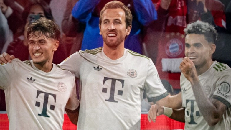 Bayern Munich 4-0 Werder Bremen Bundesliga 2025–26: Harry Kane Scores Historic Brace As Die Roten Earn Fifth Successive League Win To Maintain Dominance in Standings (Watch Goal Video Highlights)