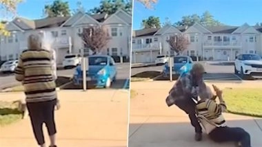 Long Island Retirement Home Horror: 76-Year-Old Woman Arrested After Shooting Neighbour in Face With Flare Gun During Pet Feud; Shocking Video Shows Fiery Confrontation