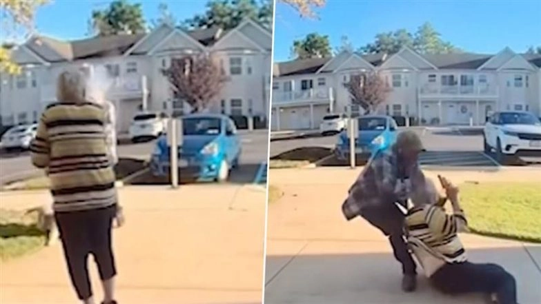 Long Island Retirement Home Horror: 76-Year-Old Woman Arrested After Shooting Neighbour in Face With Flare Gun During Pet Feud; Shocking Video Shows Fiery Confrontation