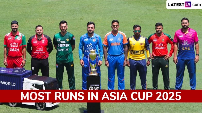 Most Runs in Asia Cup 2025: Get Updated List of Batsmen Standings With Highest Run Scorers in T20I Cricket Tournament