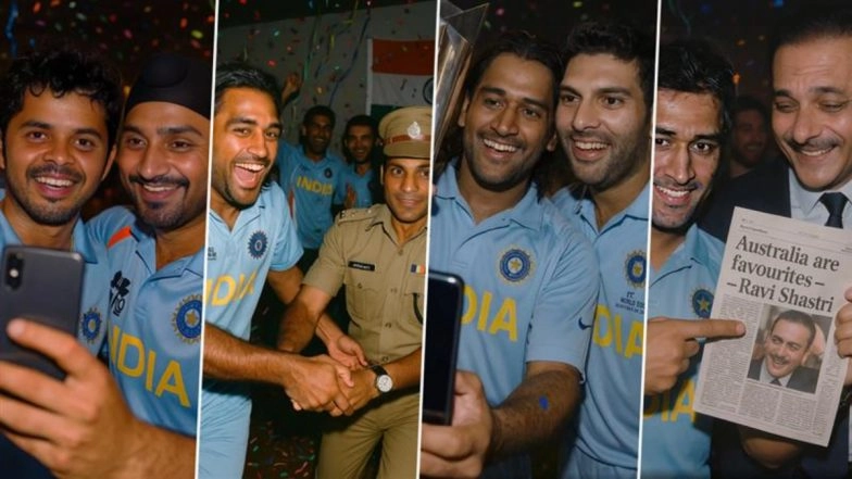 AI Reimagines India's ICC 2007 T20 World Cup Win After-Party Scenes! Delhi Capitals' Epic Video on 18th Anniversary of Historic Victory Goes Viral