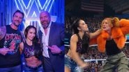 AJ Lee Makes Shock Return to WWE After 10 Years, Takes Out Becky Lynch on Friday Night SmackDown to Aid Husband CM Punk in His Rivalry With Seth Rollins (Watch Videos)