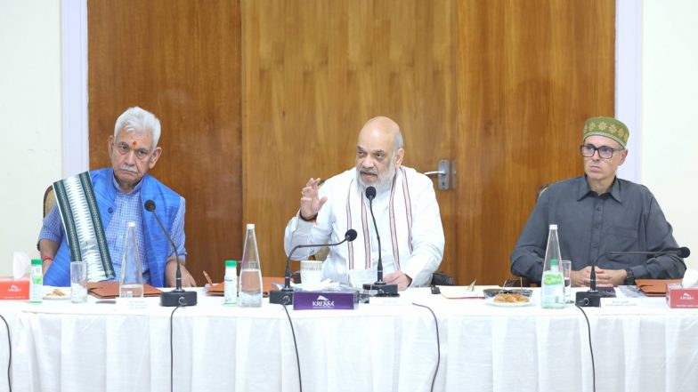 Jammu Floods: Amit Shah Visits Flood-Affected Areas in Region, Says ‘Modi Government Will Continue to Provide Financial Support to Flood Victims’