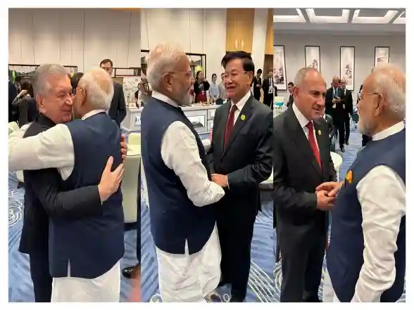 World News | PM Modi Meets World Leaders on Sidelines of SCO Summit Reception in Tianjin