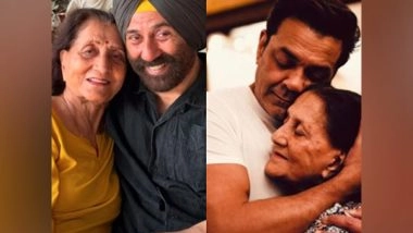 Entertainment News | Sunny Deol, Bobby Deol Share Heartfelt Wishes on Mother Prakash Kaur's Birthday, Check