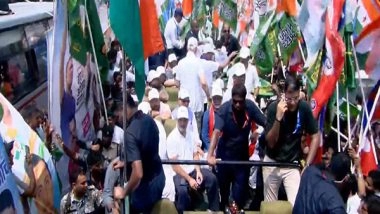 India News | 'Voter Adhikar Yatra' Resumes in Bihar's Patna, Set to Conclude Today